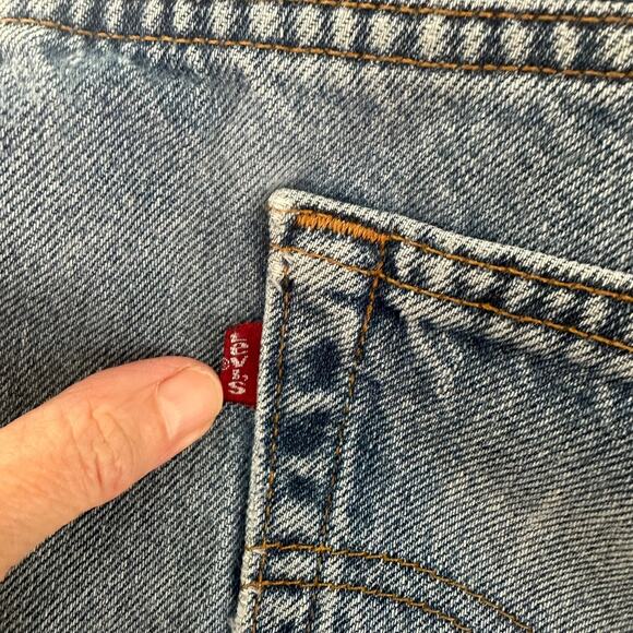Vtg 90s Levis Jeans 550 Relaxed Fit Cotton Light Wash Blue Denim Mens W36 L34 - Picture 9 of 16